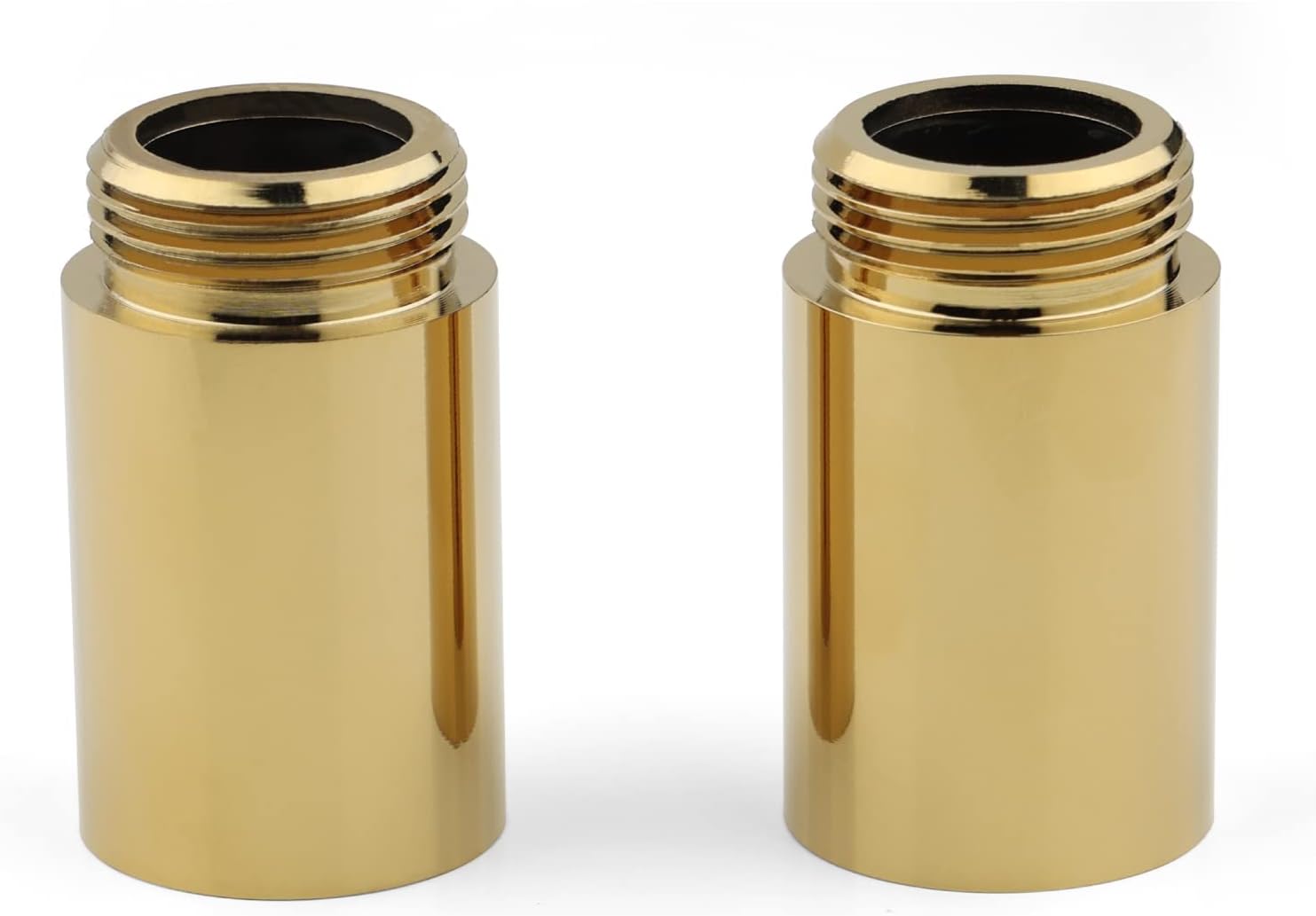 gotonovo One Pair 2 Inch Polish Gold Extension Tube for Shower Fixture