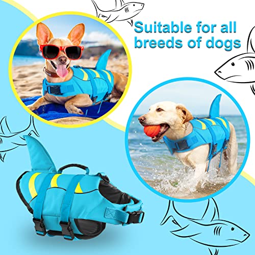 Fragralley Shark Dog Life Jacket, Adjustable Dog Life Vest With Shark Fin, Suit For Small Medium Large Dog Life Vest For Swimming And Boating #TOP2