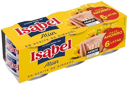 Isabel Atún Aceite Girasol - Paquete de 6 x 65 gr - Total: 390 gr