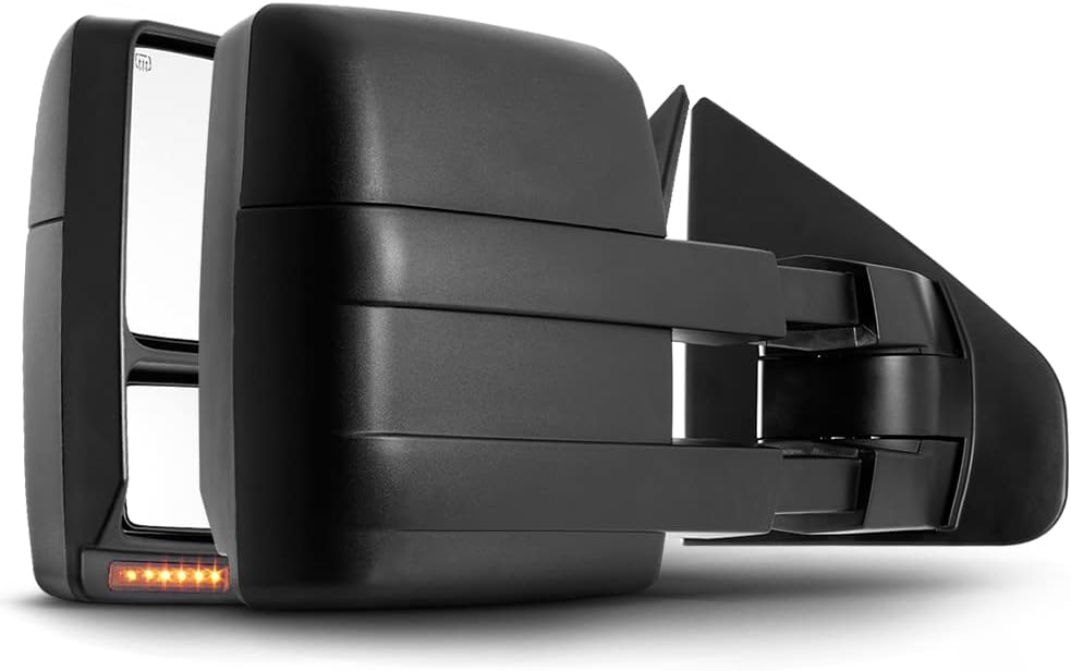 ACANII - For 2007-2014 Ford F150 Pickup w/Power Heat LED Signal Puddle Lamp Telescoping Towing Side Mirrors Left+Right