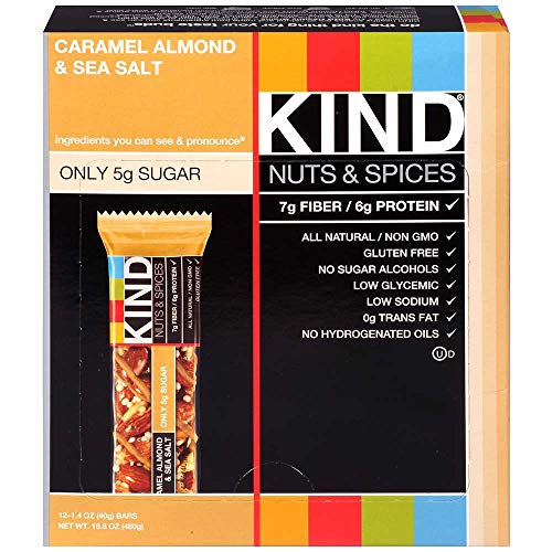 Kind Healthy Caramel Almond Sea Salt Snack Bar, 1.4 Ounce -- 72 per case.