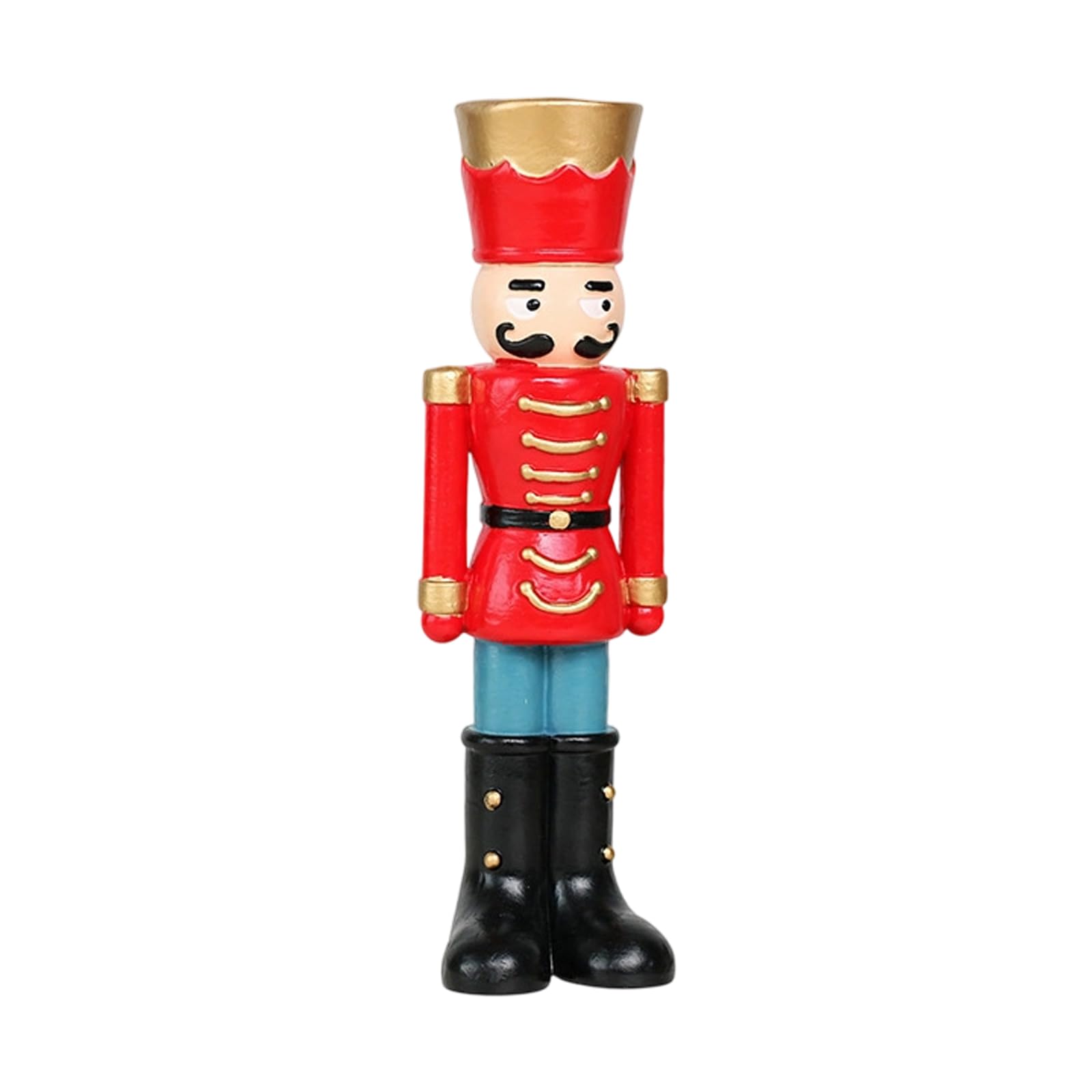 Limtula Tabletop Soldier Holder Decor, Resin Holiday Figurine Statue for Christmas Shelf Accent and Party Display Holiday Soldier Figurine Holder Resin Tabletop Decor Christmas Mantel Shelf