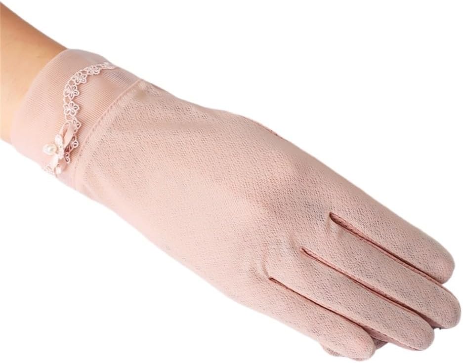 Gloves Women's Lace Thin Section Driving Touch Screen Ice Silk Elastic Riding Tram