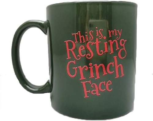 Miniatura 4 de Bioworld Dr. Seuss Grinch Face Holiday Taza de café de 16 onzas