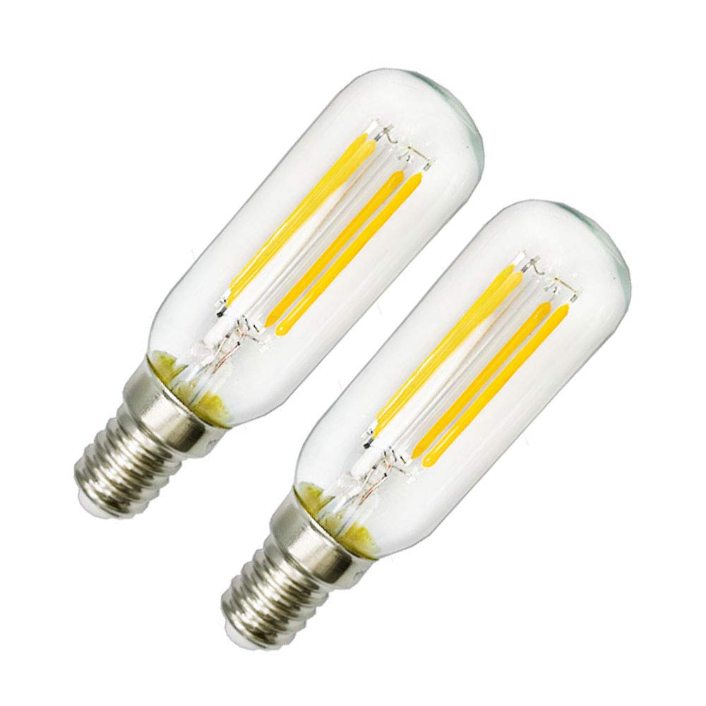 4W LED Cooker Hood Light Bulb E14 Warm White 2700K T25 Tube Filament Bulbs 40W Incandescent Replacement Small Edison Screw Non-dimmable Appliance for Cooker Hood/Fridge Freezer (2-Pack) [Energy Class F]