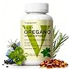 VEGEPOWER Oil of Oregano Vegan Softgel, 4-in-1 Oil of Oregano with Black Seed Oil, Rosemary & Vitamin A, Organic Oregan Capsules, 4X Strength Carvacrol & Thymol for Immune Support, Non-GMO, 90 Ct