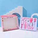 Zephorus Portable Manicure Grooming Kit for New Born Baby 8 in 1 Healthcare Accessories Set to Keep Infants & Toddlers Clean|Perfect Nursery Gift with Nail, Hair, Ear Grooming Tools for Kids (Pink) gallery image