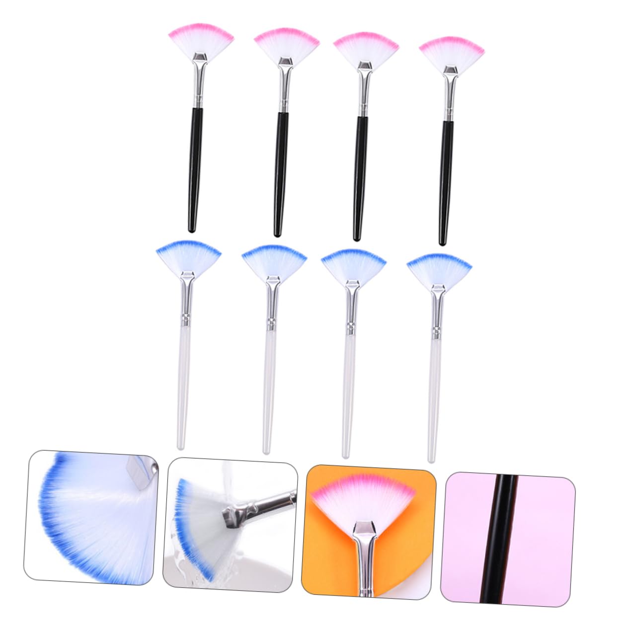 FRCOLOR 24stücke Lange Griff Kosmetik Pinselset Für Gesichtsmaske Weiche Fächerförmige Applikatoren Für Make-up Masken Für Präzise Anwendung Und Haut