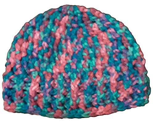 Sweet Lullabiez Handmade Pink Blue and Purple Baby Beanie Size 0-3 Months
