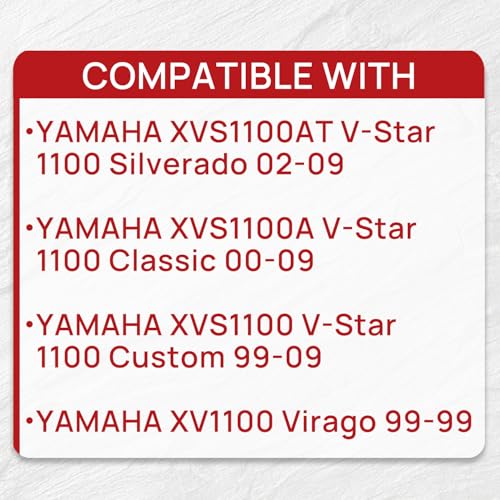 Image of Starter Motor Compatible with Yamaha V Star 1100 Silverado 02-09 Classic 00-09 Custom 99-09 Virago 99-99 XVS1100AT XV1100 5EL-81890-01-00 18748 SMU0305 18748N