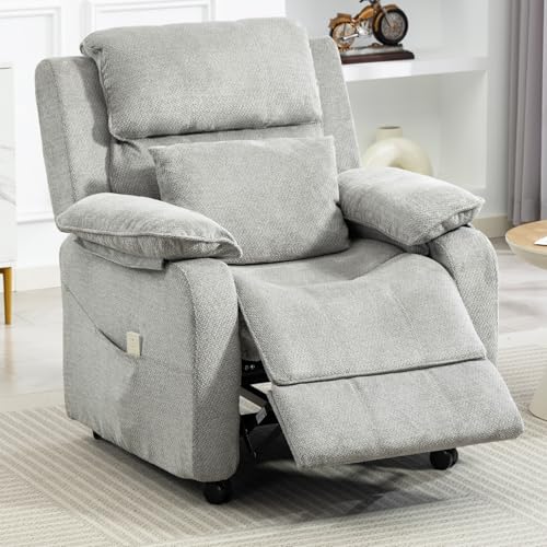Chenille Electric Reading Recliner