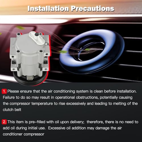 Image of cciyu Air Conditioning Compressor for Ford F-100 Ranger 2.3L 1996-1997