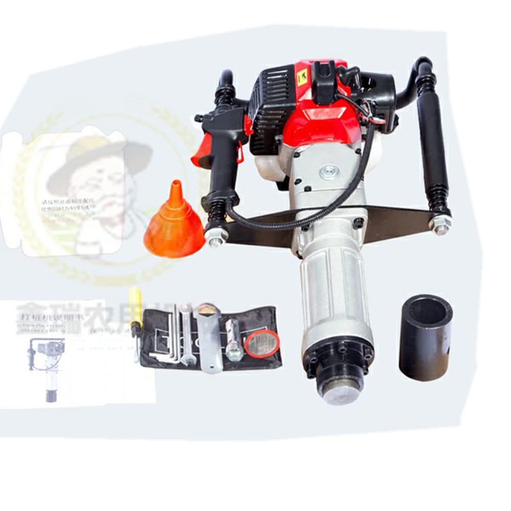 2 Stroke Gasoline Post Driver T Post Pile Driver 52cc Gasoline Powered Pile Driver Hammer with Tools Kits