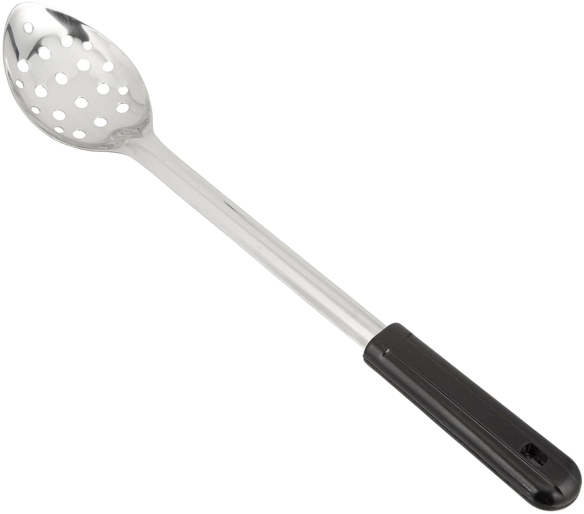 Winco Stainless Steel Basting Spoon with Plastic Handle, Perforated, 15"