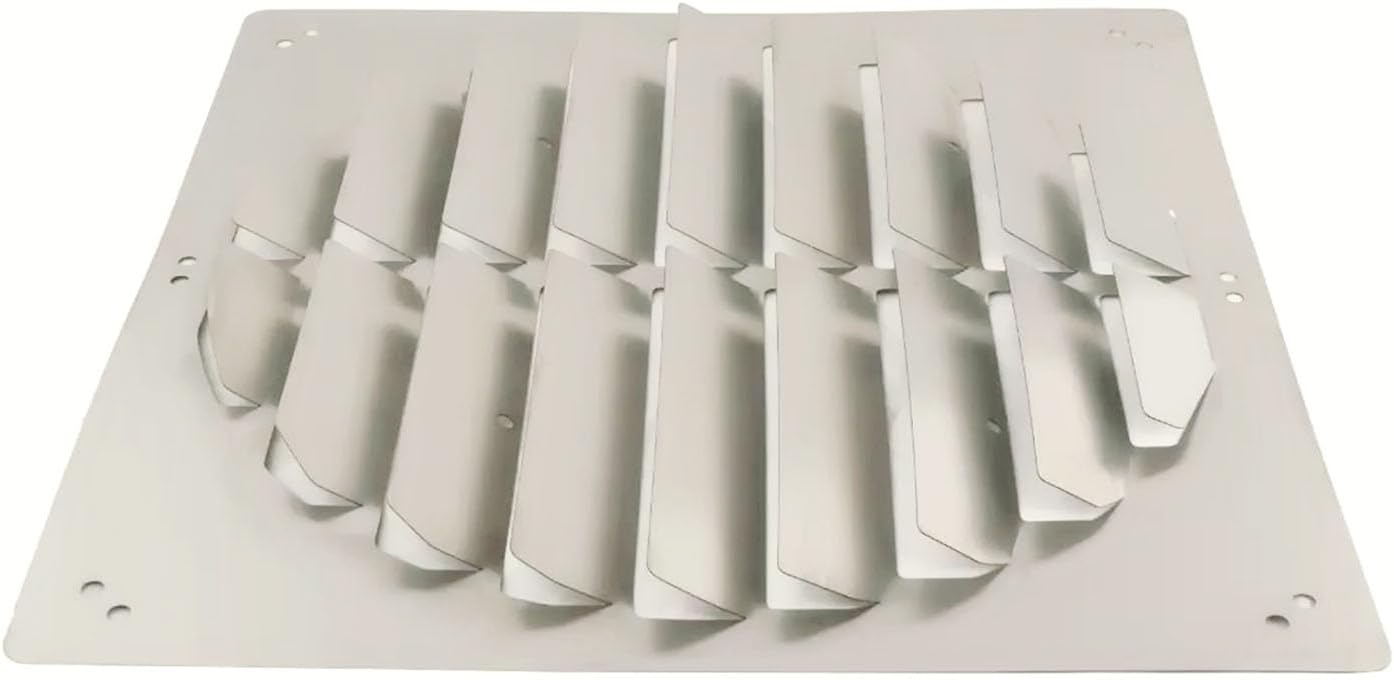 Universal Outdoor AC Condenser Cover - Rustproof Metal Wind Deflector for Central Air Conditioner Units, Anti-Direct Blow Baffle, Weatherproof Protection for Enhanced Efficiency