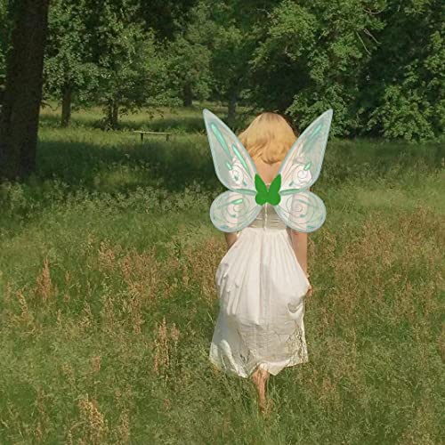 Lohzaq Butterfly Fairy Wings Costume For Women Girl, Sparkle Princess Wing For Halloween Party Favor With Elf Ears Flower Crown #TOP3
