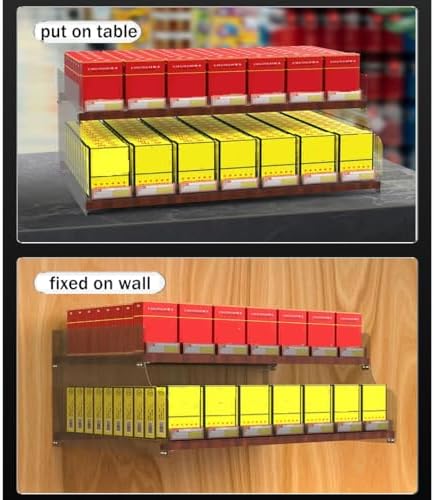 Free Standing Display Racks Mobile Storage Racks Cigarette Racks Supermarket Racks，Automatic Acrylic Cigarette Display Rack - Vending Machine Holder, Retail Organizer, Clear Push Box Case, 5