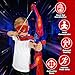 GANKTOWCOY Bow and Arrow Set for Kids, LED Light Archery Set with Spider Cape and Eye Mask, 10 Suction Cup Arrows 3 Score Targets 1 Hanging Target & Quivers, Birthday Gifts for Outdoor Indoor Play