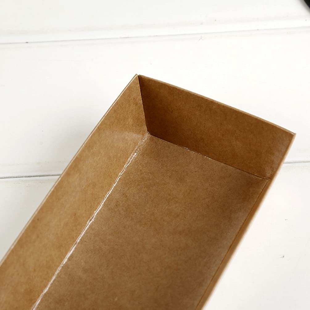 Housoutil Kraft Paper Sandwich Packaging Boxes with Transparent Lids 10-Pack Rectangular Takeaway Containers for Sandwiches Cakes Bread Snacks Bakery Food and Picnics - Image 4