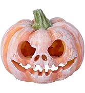 POPETPOP Fish Hideout Pumpkin Shaped Fish Cave Pumpkin Figurine Shrimp Hide for Halloween Fish Ta...