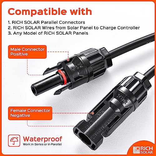 Rich Solar 200 Watt 24 Volt 9Bb Cell Monocrystalline Solar Panel High Efficiency Solar Module For Rv Trailer Camper Marine Off Grid #TOP4