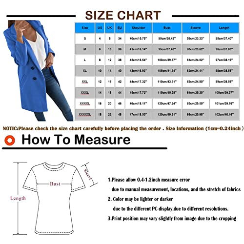 Zefotim Trench Coats For Women,Cute Plus Size Lapel Double Breasted Pea Coat Winter Wool Blend Jacket Trench Coat Long Coat Fleece Jacket Womens Plaid Blazer Bul2 #TOP4