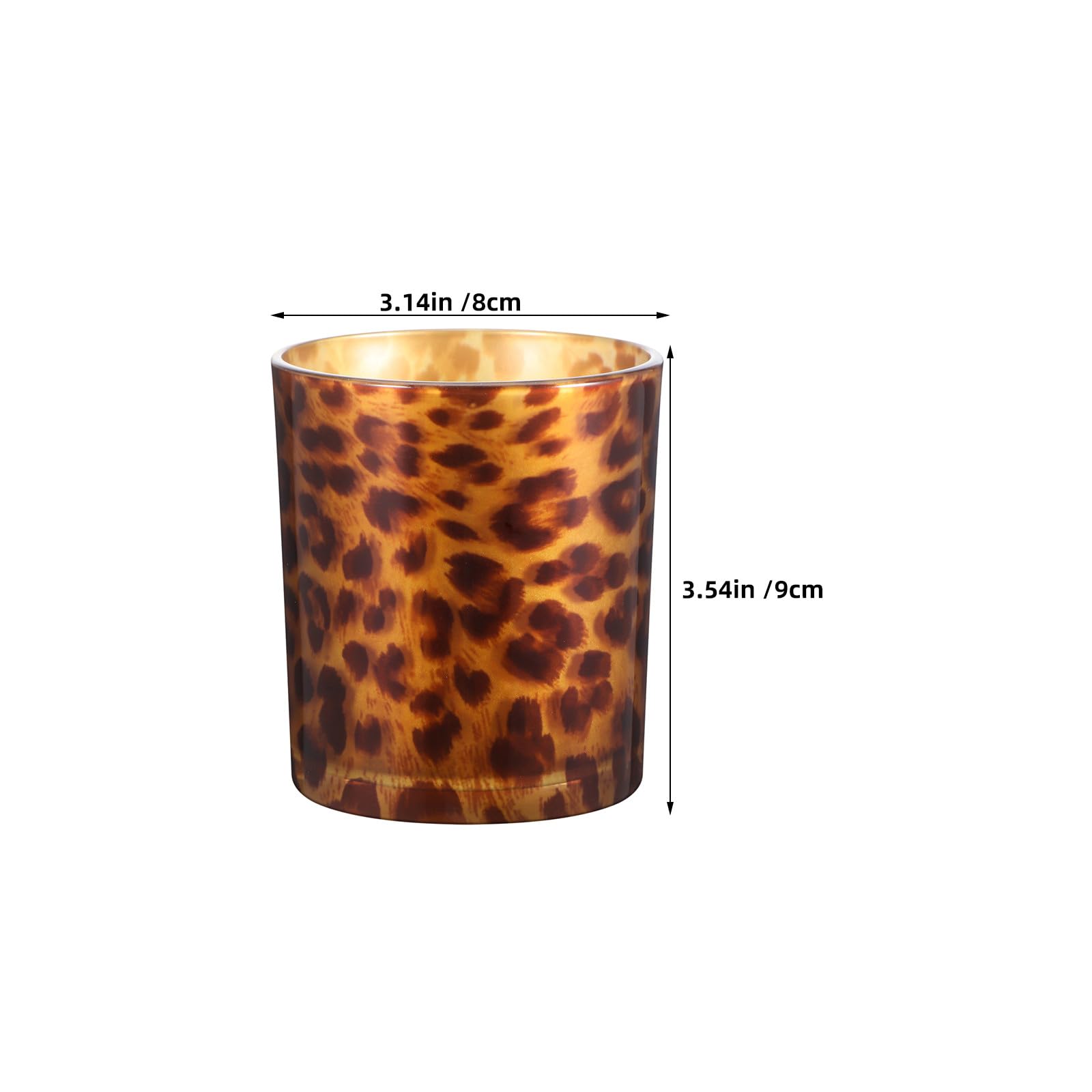2 portavelas de Cristal con Forma de Leopardo, portavelas votivas, candelabro de Mesa único para Bodas, Fiestas y centros de Mesa navideños.