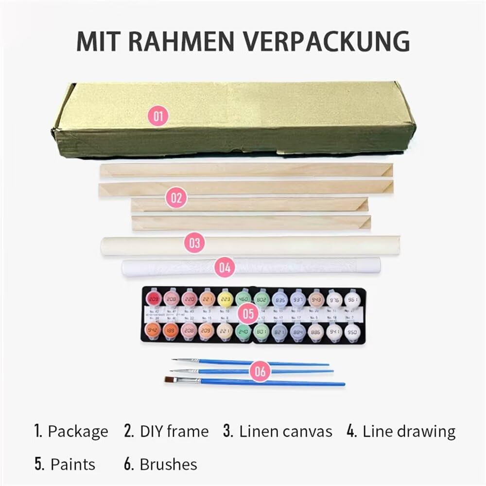 CleverFine Malen Nach Zahlen Eigenes Bild für Erwachsene Personalisiert Selber Gestalten Foto（60cm*90cm Rahmenlos）