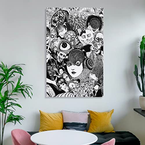 Bludug Junji Ito Tomie Horror Anime Posters For Room,Horror Wall Art (6) Canvas Painting Wall Art Poster For Bedroom Living Room Decor24X36Inch(60X90Cm) #TOP5