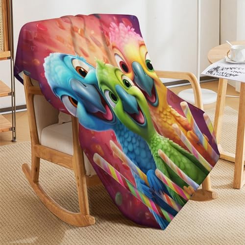 Couverture douce et moelleuse perroquet pour apaiser vos soirées - 8