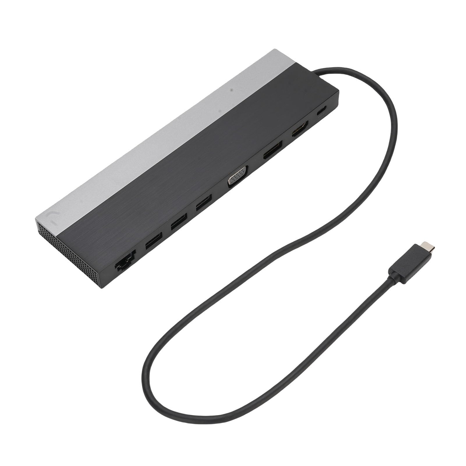 Naroote Stacja Dokująca USB C z Potrójnym Wyświetlaczem 12 w 1, Adapter Typu C, Koncentrator ze Stopu Aluminium z Portami USB 3.0, VGA, DisplayPort, RJ45 i 5 Gb/s, Idealny do Multimediów