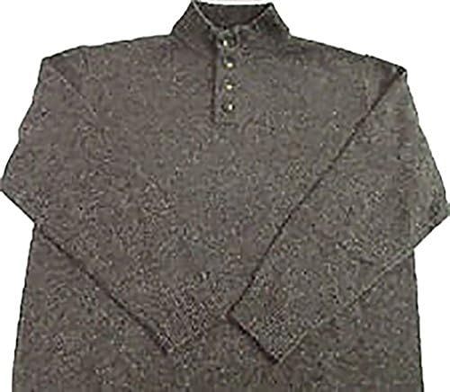 Enzo Mantovani Men's Wool 4 Button Sweater-Brown,Medium