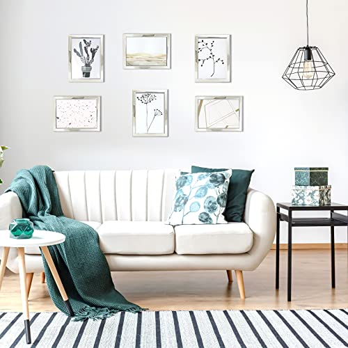 Decanit 3.5X5 Photo Picture Frame Metal Dispaly For Wall Or Tabletop Pack Of 6,Silver #TOP5