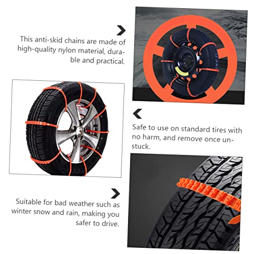 Uonlytech 10 Pçs Correntes De Cabos De Pneus De Neve Para Rodas Automotivas Antiderrapantes Corrente