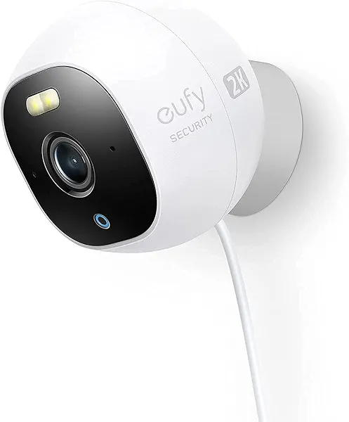 eufy Security Outdoor Cam E220, All-in-One Outdoor Security Camera with 2K Resolution, Spotlight, Color Night Vision, No Monthly Fees, Wired Camera, IP67 Weatherproof, Motion Only Alert(Renewed)