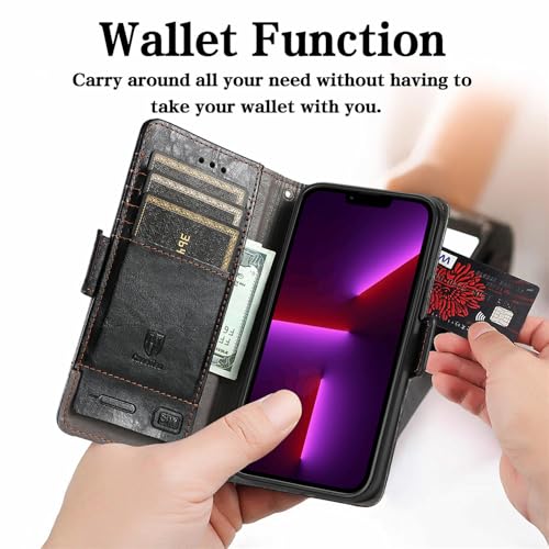 Housse cuir iPhone 17 marron clair au design rétro et finitions premium