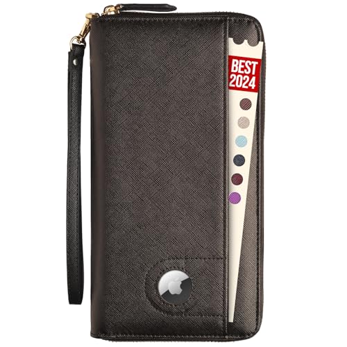Image of Travel Document Organizer - RFID Passport Wallet Case Family Holder Id Wristlet