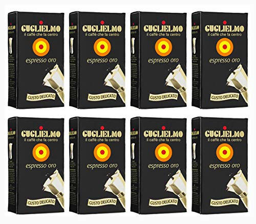 Caffe Guglielmo Espresso Gusto Oro Macinato 2KG 250 GR x 8