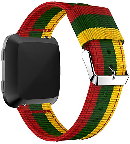 Classicase �R���p�`�u�� Fitbit Versa 2 (�t�B�b�g�r�b�g ���@�[�T 2) / Versa/Versa Lite ���v�o���h�A���K�ŒʋC���̍����i�C�����D��X�|�[�c���[�v �o���h (Pattern 5)