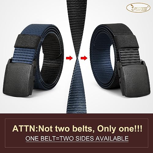 Image of JASGOOD Nylon Canvas Breathable Military Tactical Men Waist Belt With Plastic Buckle