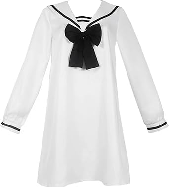 Anime Cos Anya Forger Cosplay Costume White Uniform Dress
