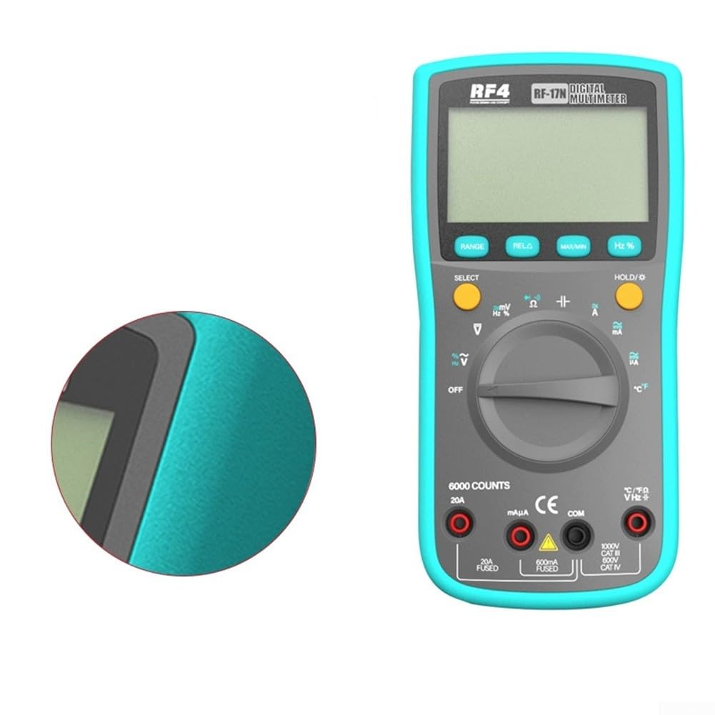 Auto-Range Digital Multimeter 5999 Counts LCD Digital Multimeter Silicone Shockproof Holster Multimeter für Elektriker Auto-Identifikation Digital Multimeter 5999 Counts Temperatursensor Multimeter