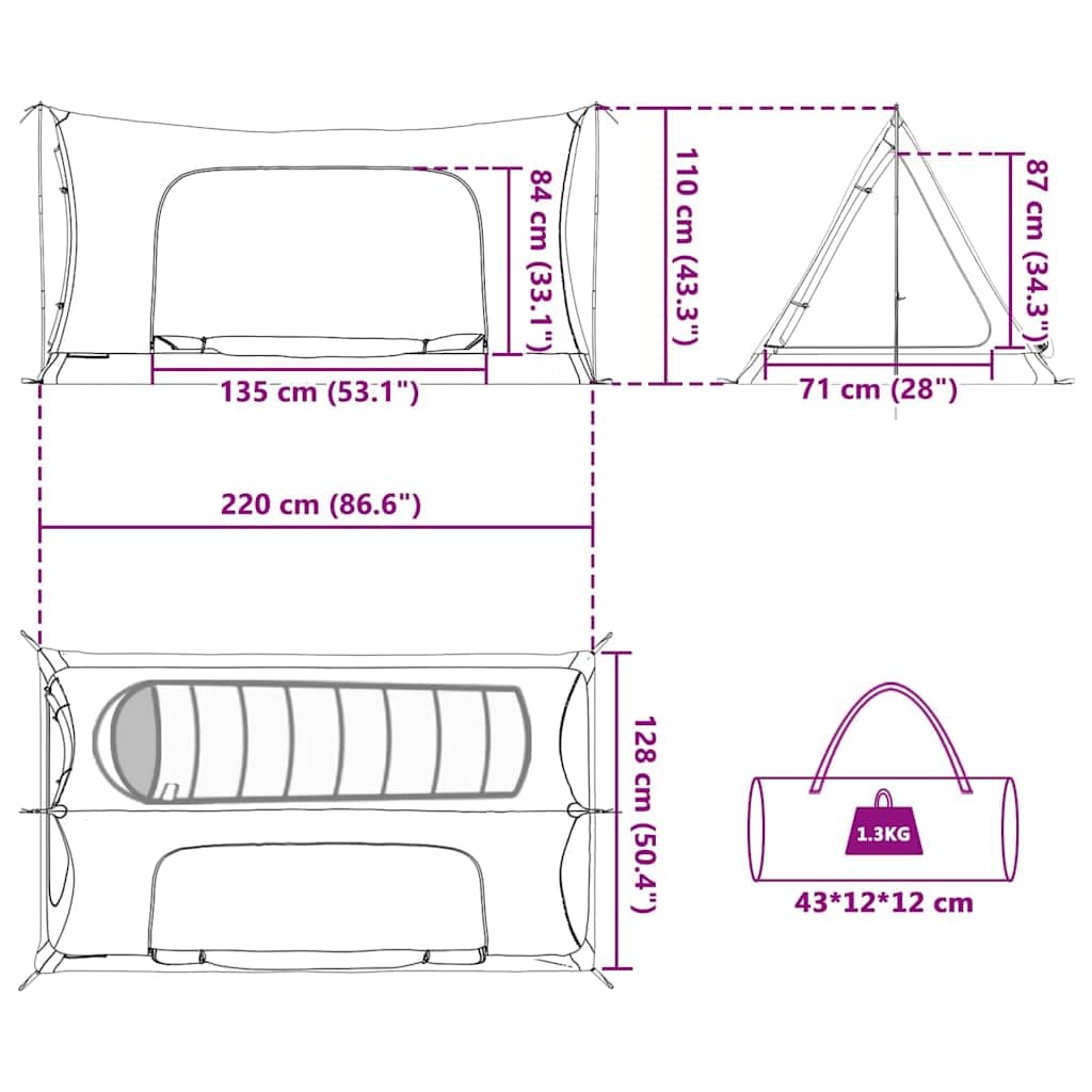 Namiot wewnętrzny z siatki 220 x 128 x 110 cm do namiotu kempingowego, montaż z torbą do przenoszenia, oddychająca siatka, namiot wewnętrzny na kemping, wędrówki i festiwal