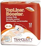 Tranquility 3096 TopLiner Booster Contour Pad Large Diaper 120/Case by Tranquility