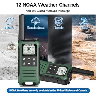Walkie Talkies Long Range for Adults,Baofeng FRS Radio F22 Rechargeable Walkie Talkie 6 Pack Emergency Radios,NOAA,Flashlight,Type-C Charger Wakey Takey for Camping Outdoor Cruise
