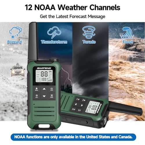Image of Walkie Talkies Long Range for Adult with Earpiece FRS NOAA Walkie Talkie