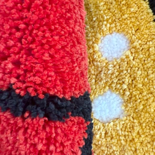 Tapete decorativo irregular de poliéster amarillo 71 x 61 cm miniatura 3