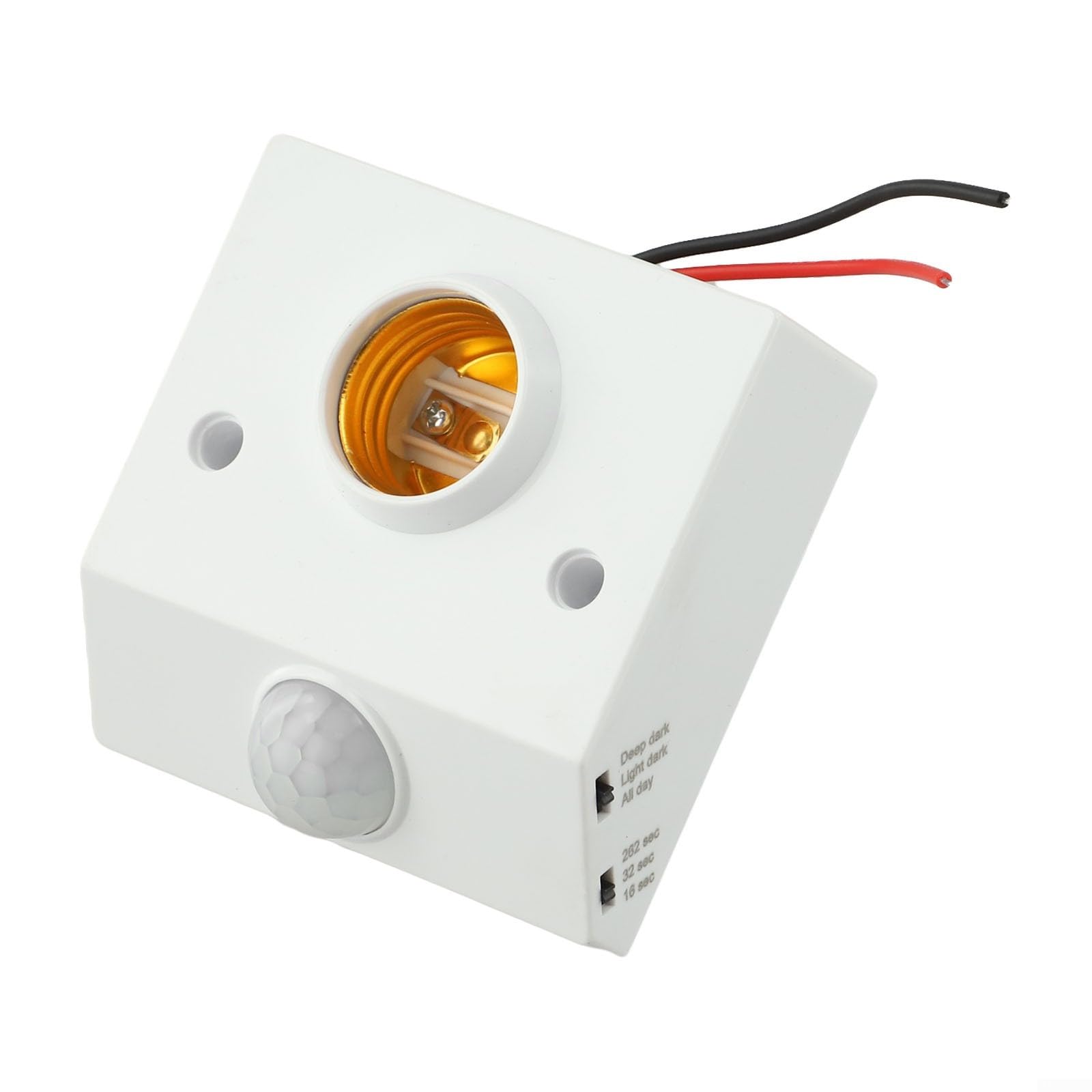 E27 Infrared Motion Sensor Light Socket Holder, Automatic On/Off Switch For LED Bulbs, Energy Saving Lamp Base For Corridors, Stairwells