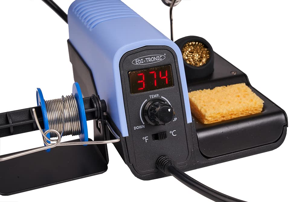 edi-tronic Digitale regelbare Lötstation 480°C 30W Lötkolben Löten Lötzinn Lötschwamm