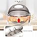 GenSDH Stainless Steel Buffet Hot Plate - Buffet Heater,Covered Stainless Steel Heating Dish,Food Heater with Solid Steel Lid and Stand for Wedding Party Catering Industry
